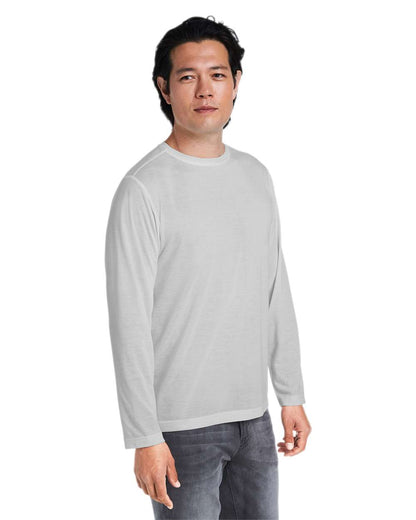 CORE365 Unisex Fusion ChromaSoft™ Performance Long Sleeve T-Shirt CE111L #colormdl_Platinum