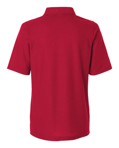 Harriton Women's Maverick CVC Pique Polo M105W #color_Red
