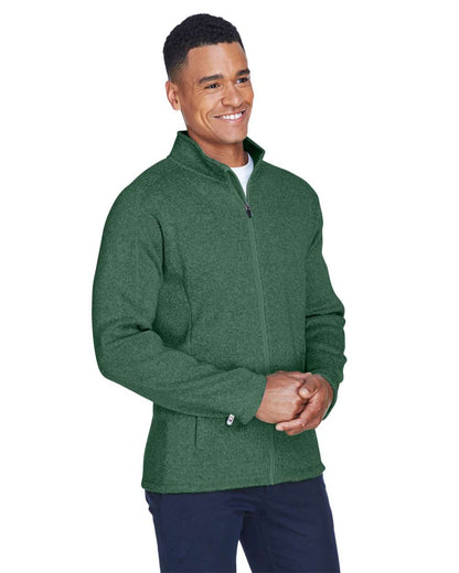 Devon & Jones Men's Bristol Full-Zip Sweater Fleece Jacket DG793 #colormdl_Forest Heather