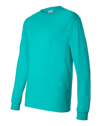 Hanes Essential-T Long Sleeve T-Shirt 5286 #color_Athletic Teal