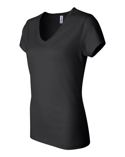 BELLA + CANVAS Women’s Jersey V-Neck Tee 6005 #color_Black