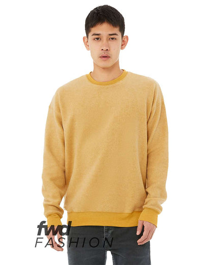 BELLA + CANVAS FWD Fashion Sueded Drop Shoulder Sweatshirt 3345 #color_Heather Mustard