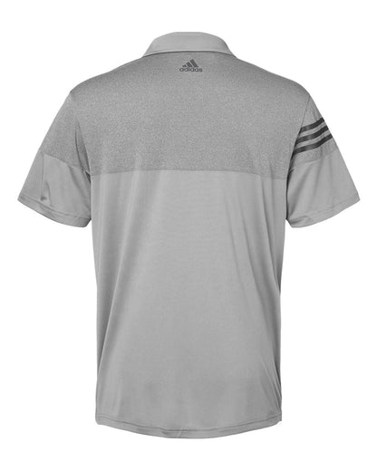 Adidas Heathered 3-Stripes Colorblocked Polo A213 #color_Grey Three