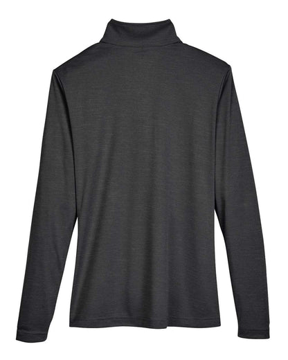 Team 365 Women's Zone Sonic Heather Performance Quarter-Zip Pullover TT31HW #color_Black Heather