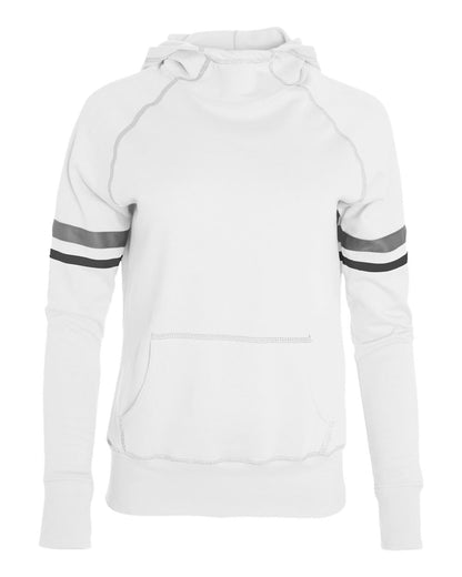 Augusta Sportswear Girls' Spry Hoodie 5441 #color_White/ Black/ Graphite