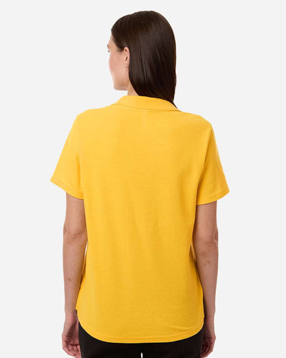 CORE365 Women's Resolve CVC Performance Pique Polo CE106W #colormdl_Campus Gold