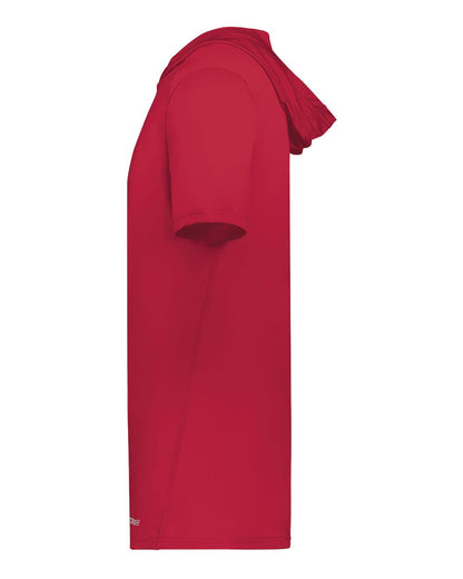 Holloway Men's Hooded T-Shirt Powered by Coolcore 222142 #color_Scarlet