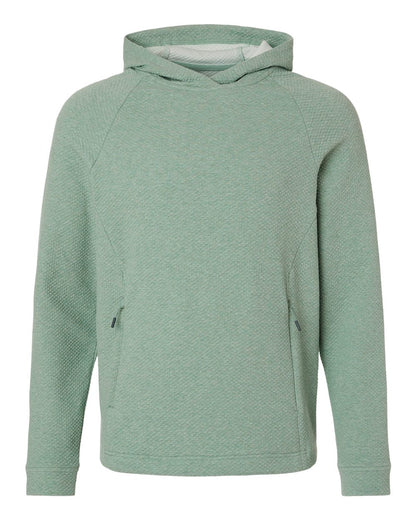 North End Men's Spirit Textured Hooded Pullover NE729 #color_Sage Green Heather