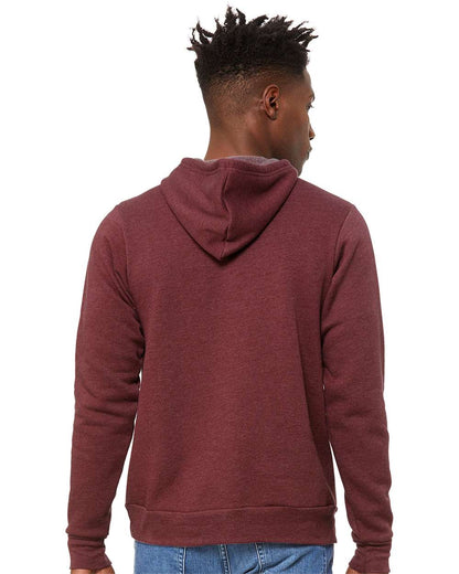 BELLA + CANVAS Unisex Sponge Fleece Hoodie Sweatshirt 3719 #colormdl_Heather Maroon