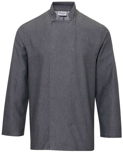 Artisan Collection by Reprime Unisex Denim Chef's Jacket RP660 #color_Grey Denim