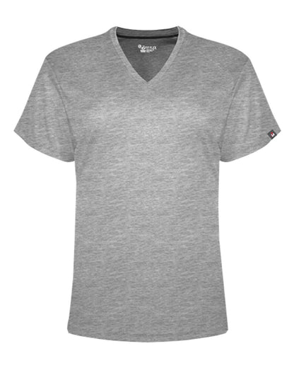 Badger FitFlex Women's Performance V-Neck T-Shirt 1002 #color_Oxford