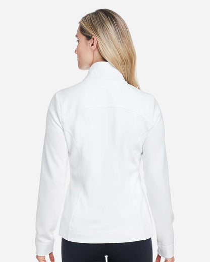 Fairway & Greene Women's Wells Tech Quarter-Zip Pullover F12250 #colormdl_White/ Eclipse