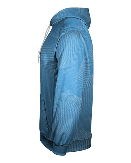 Badger Men's Warp Hooded Sweatshirt 1413 #color_Columbia Blue