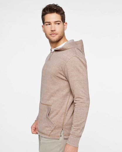 LAT Unisex Vintage Wash Fleece Hoodie Sweatshirt 6936 #colormdl_Weathered Coyote Brown