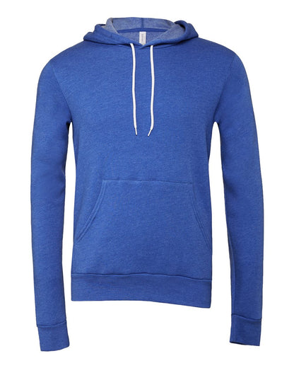 BELLA + CANVAS Unisex Sponge Fleece Hoodie Sweatshirt 3719 #color_Heather True Royal