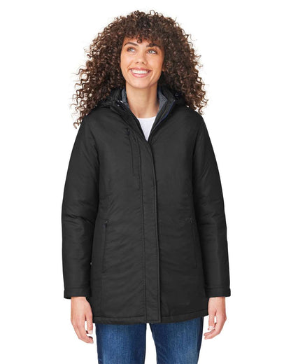 CORE365 Women's Inspire 3-in-1 Jacket with Insulated Liner CE725W #colormdl_Black/ Carbon
