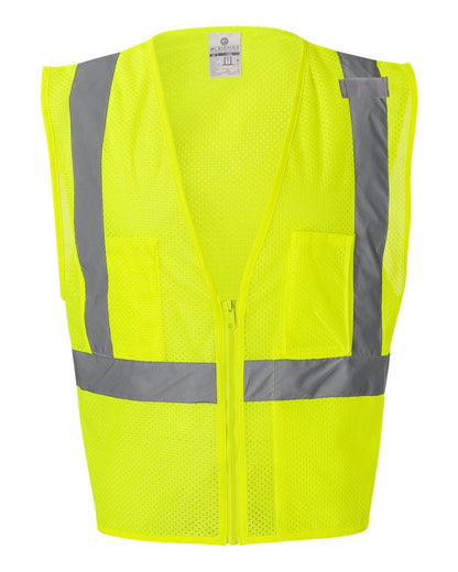 Kishigo Unisex Ultra-Cool™ Mesh Vest with Pockets 1085-1086 #color_Lime