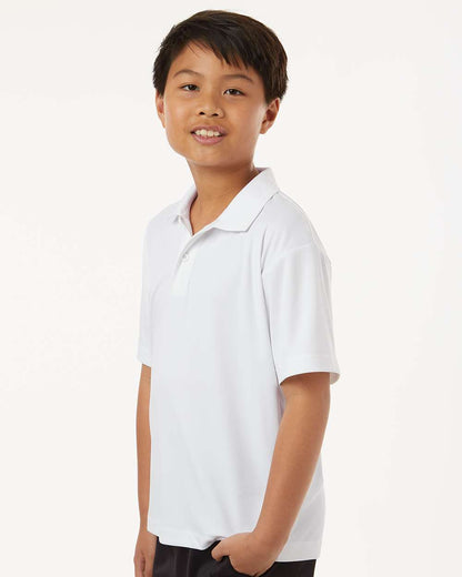 AllPro Youth Pro-Lock Performance Polo 41800Y #colormdl_White