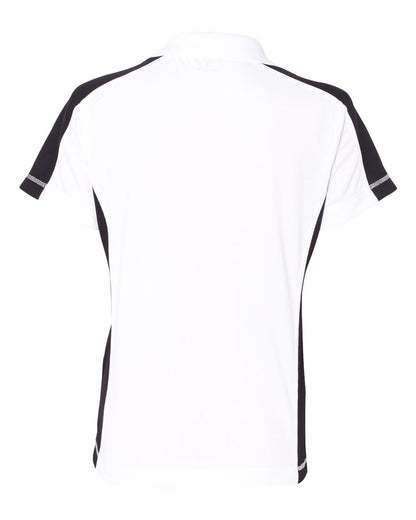 Sierra Pacific Women's Colorblocked Moisture Free Mesh Polo 5465 #color_White/ Black