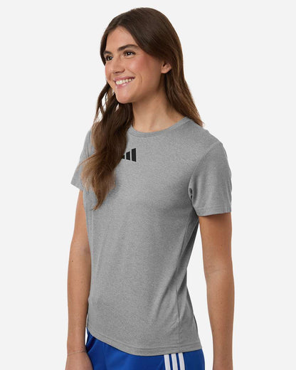 Adidas Women's Pregame T-Shirt AT102 #colormdl_Medium Grey Heather/ White