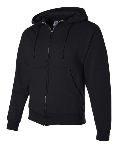 JERZEES Unisex Super Sweats NuBlend® Full-Zip Hooded Sweatshirt 4999MR #color_Black