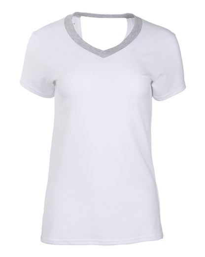 Boxercraft Women's Bella Crossback T-Shirt BW2405 #color_White/ Oxford