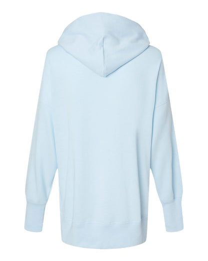 MV Sport Women's French Terry Hooded Sweatshirt W23720 #color_Arctic Blue