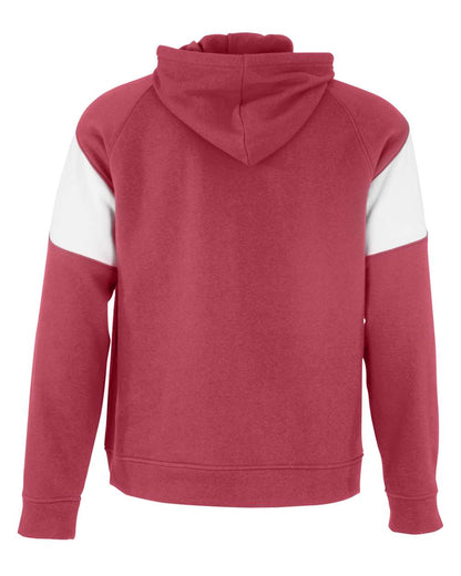 Holloway Unisex Athletic Fleece Prospect Hooded Sweatshirt 229546 #color_Scarlet/ White