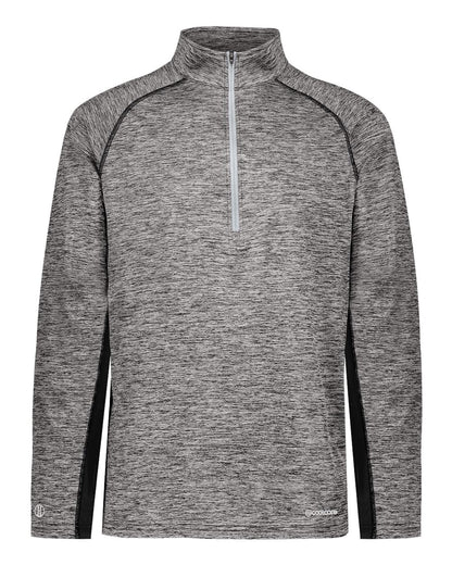 Holloway Men's Electrify CoolCore® Quarter-Zip Pullover 222574 #color_Black Heather