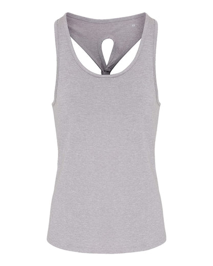 TriDri Women's Knot Back Venus Tank TD042 #color_Silver Melange