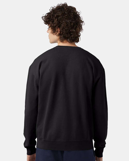 Champion Unisex Garment-Dyed Crewneck Sweatshirt CD400 #colormdl_Black