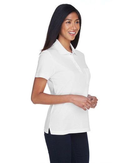 CORE365 Women's Origin Performance Piqué Polo with Pocket 78181P #colormdl_White
