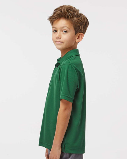 Paragon Youth Saratoga Performance Mini Mesh Polo 108Y #colormdl_Hunter Green