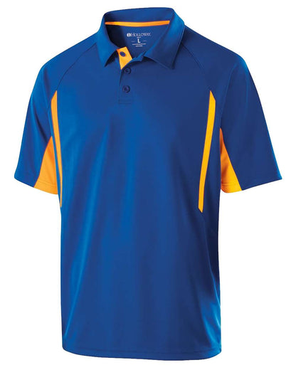 Holloway Men's Two-Tone Avenger Polo 222530 #color_Royal/ Light Gold