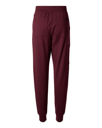 Jaanuu Women's Rubi Ultrasoft Scrub Joggers W40001 #color_Burgundy