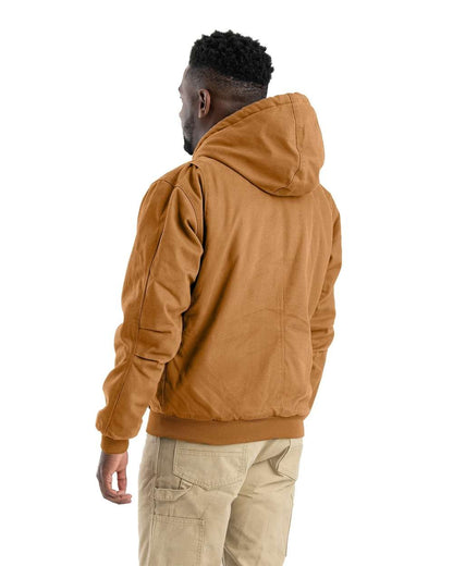 Berne Apparel Men's Tall Heartland Washed Cotton Duck Hooded Jacket HJ375T #colormdl_Brown Duck