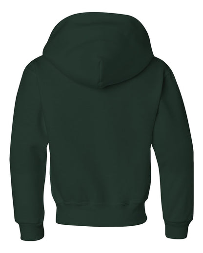 JERZEES Youth NuBlend® Hooded Sweatshirt 996YR #color_Forest Green
