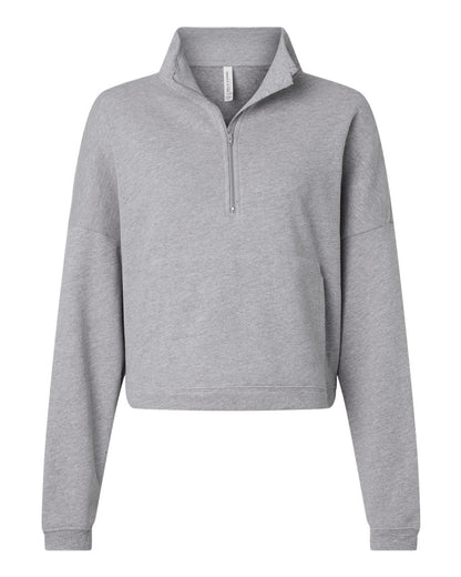 BELLA + CANVAS Women’s Sponge Fleece Half Zip Pullover 3953 #color_Athletic Heather