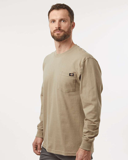 Dickies Men's Tall Traditional Heavyweight Long Sleeve T-Shirt WL50T #colormdl_Desert Sand