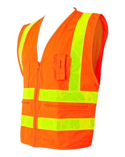 Kishigo Unisex Prismatic Hydrowick-Lite Multi Zipper Vest 1197-1198 #color_Orange