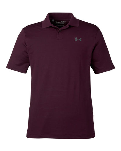 Under Armour Men's Performance 3.0 Golf Polo 1377374 #color_Dark Maroon/ Pitch Grey