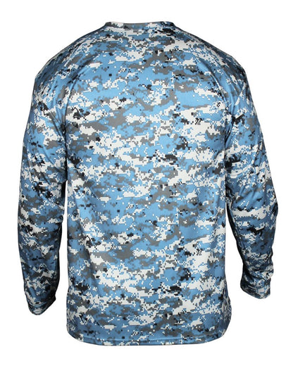 Badger Digital Camo Long Sleeve T-Shirt 4184 #color_Columbia Blue Digital