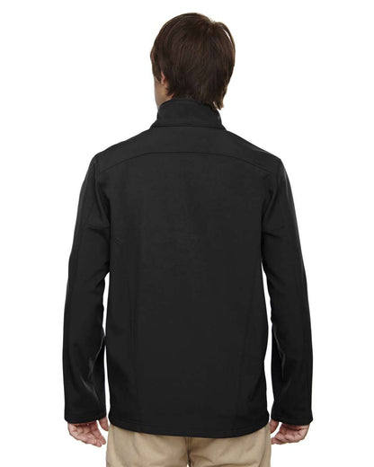 CORE365 Men's Tall Cruise Two-Layer Fleece Bonded Soft Shell Jacket 88184T #colormdl_Black