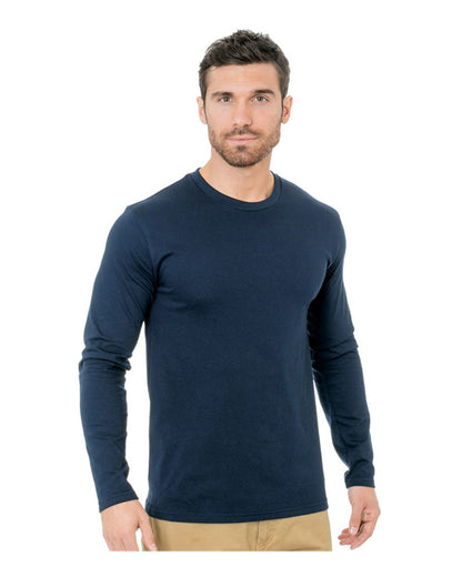 Bayside Fine Jersey Long Sleeve T-Shirt 9550 #color_Navy