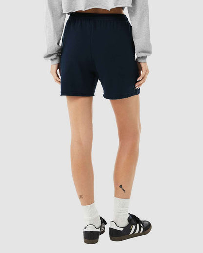 BELLA + CANVAS Women's Cutoff Fleece Shorts 3787 #colormdl_Navy