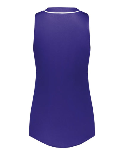 Augusta Sportswear Women's Cutter Jersey 6913 #color_Purple/ White