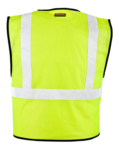 Kishigo Unisex Hook-and-Loop Mesh Vest 1571-1572 #color_Lime