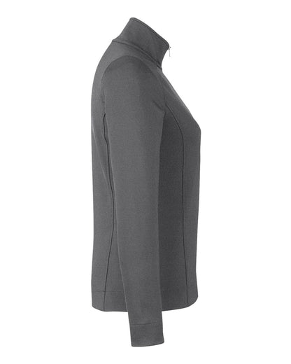 Fairway & Greene Women's Wells Tech Quarter-Zip Pullover F12250 #color_Dark Shadow Grey Heather