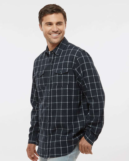 Burnside Yarn-Dyed Long Sleeve Flannel Shirt 8210 #colormdl_Navy/ White