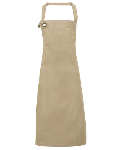 Artisan Collection by Reprime Calibre Heavy Cotton Canvas Bib Apron RP130 #color_Khaki
